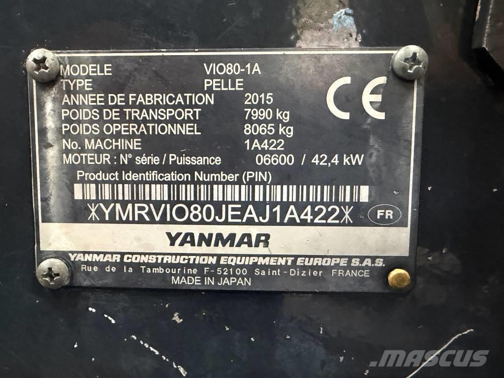 Yanmar Vio 80-1A Midi-gravemaskiner 7t - 12t