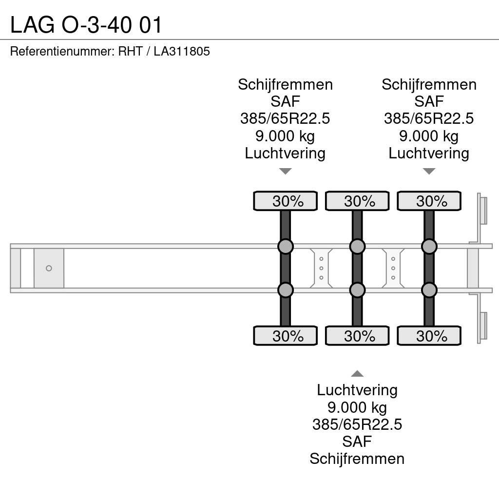 LAG O-3-40 01 Semi-trailer med lad/flatbed