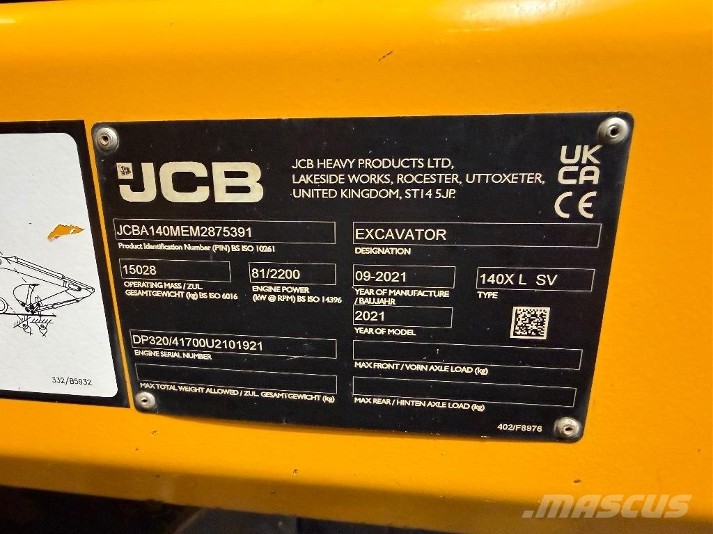 JCB 140 X Gravemaskiner på larvebånd