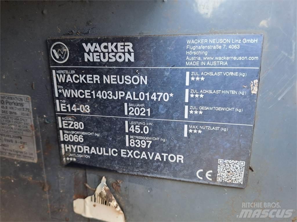 Wacker Neuson EZ80 Gravemaskiner på larvebånd