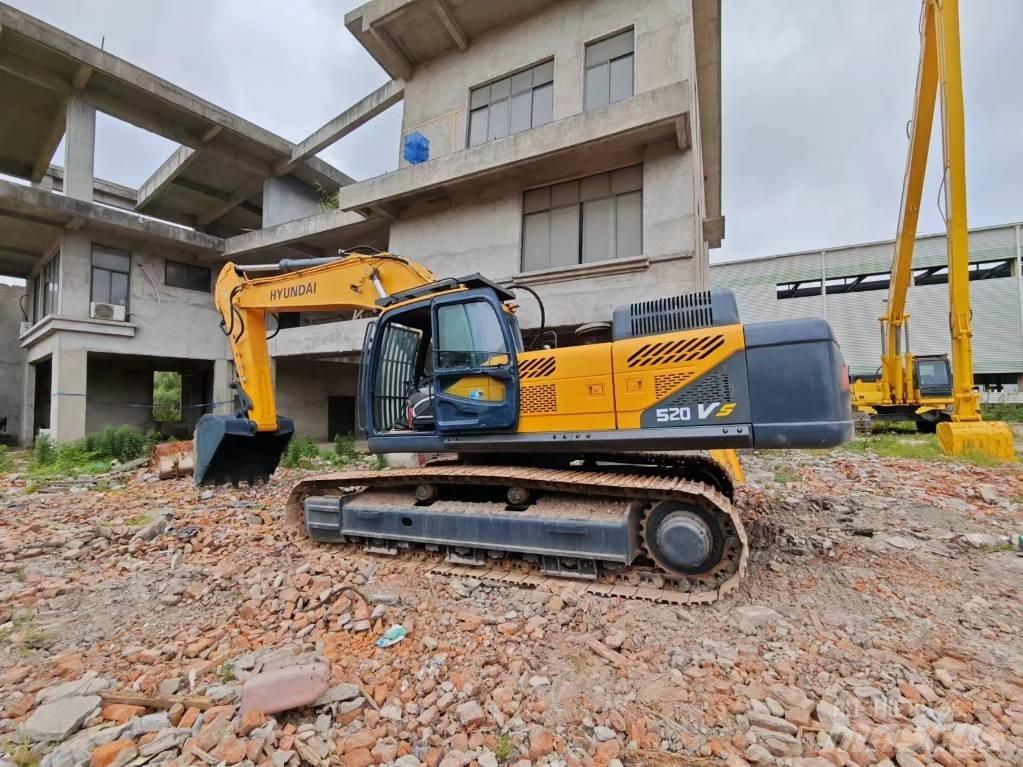 Hyundai Robex 520 VS Gravemaskiner på larvebånd