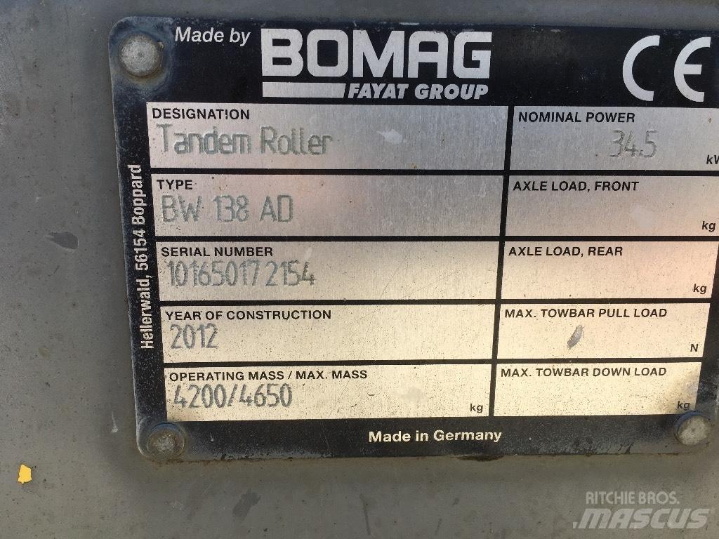 Bomag BW 138 AD Tvilling tromle