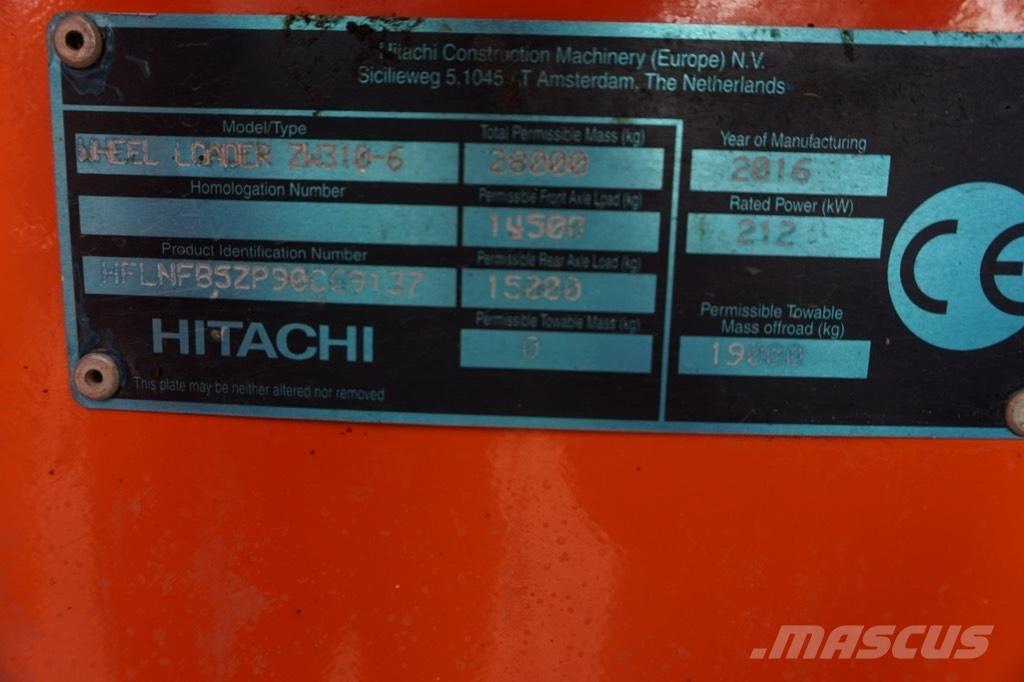 Hitachi ZW 310-6 Læssemaskiner på hjul