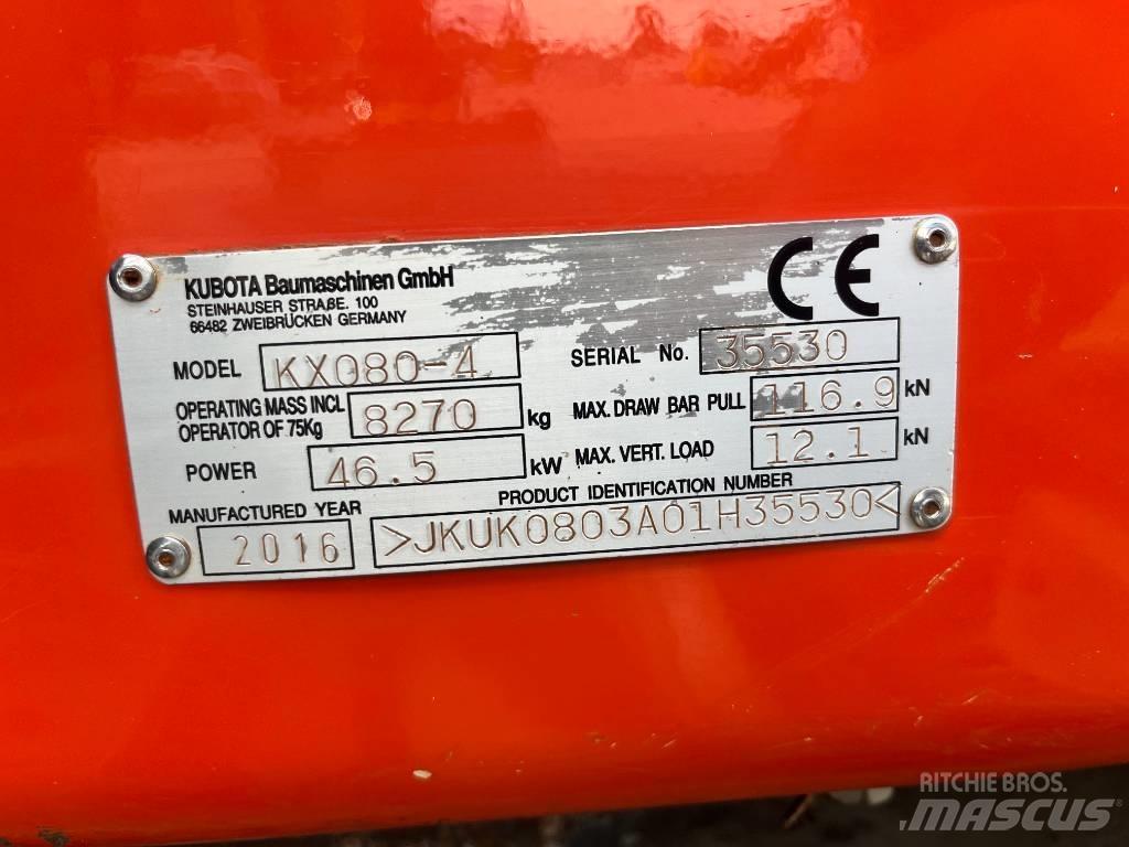 Kubota KX 080-4 Midi-gravemaskiner 7t - 12t