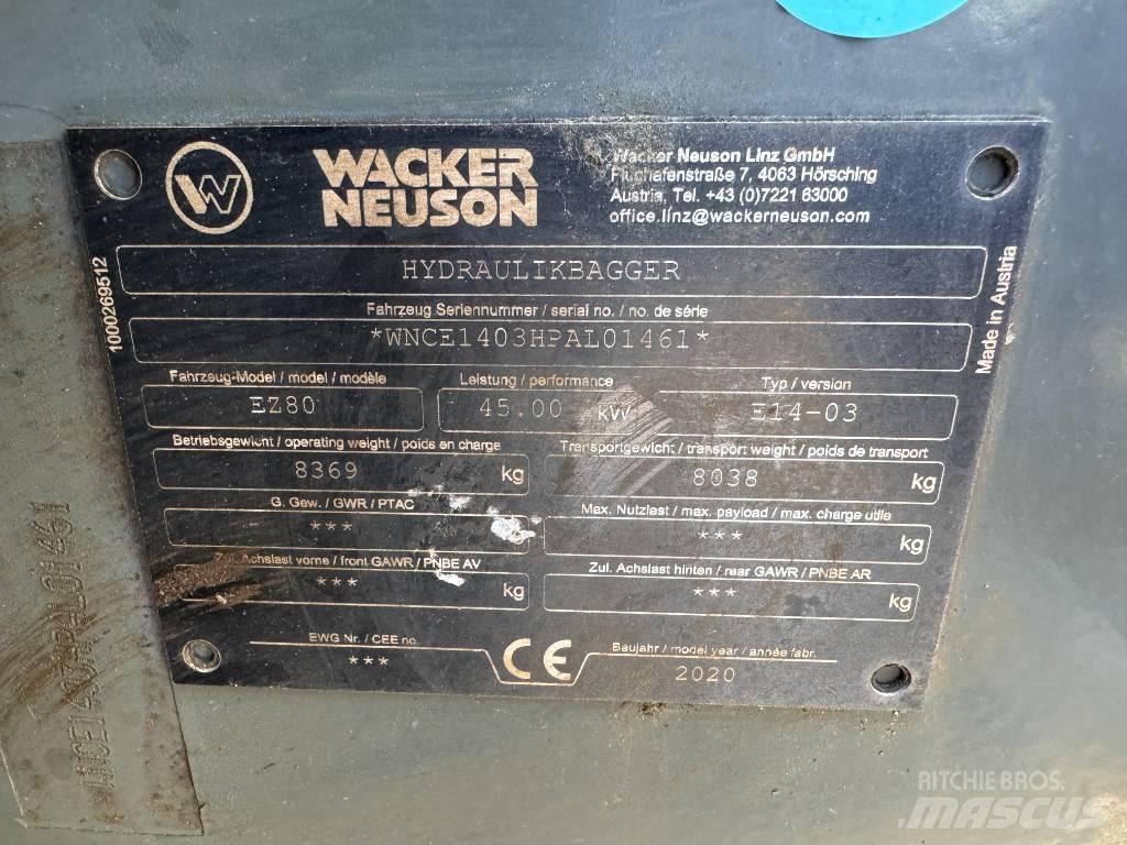 Wacker Neuson EZ80 Gravemaskiner på larvebånd
