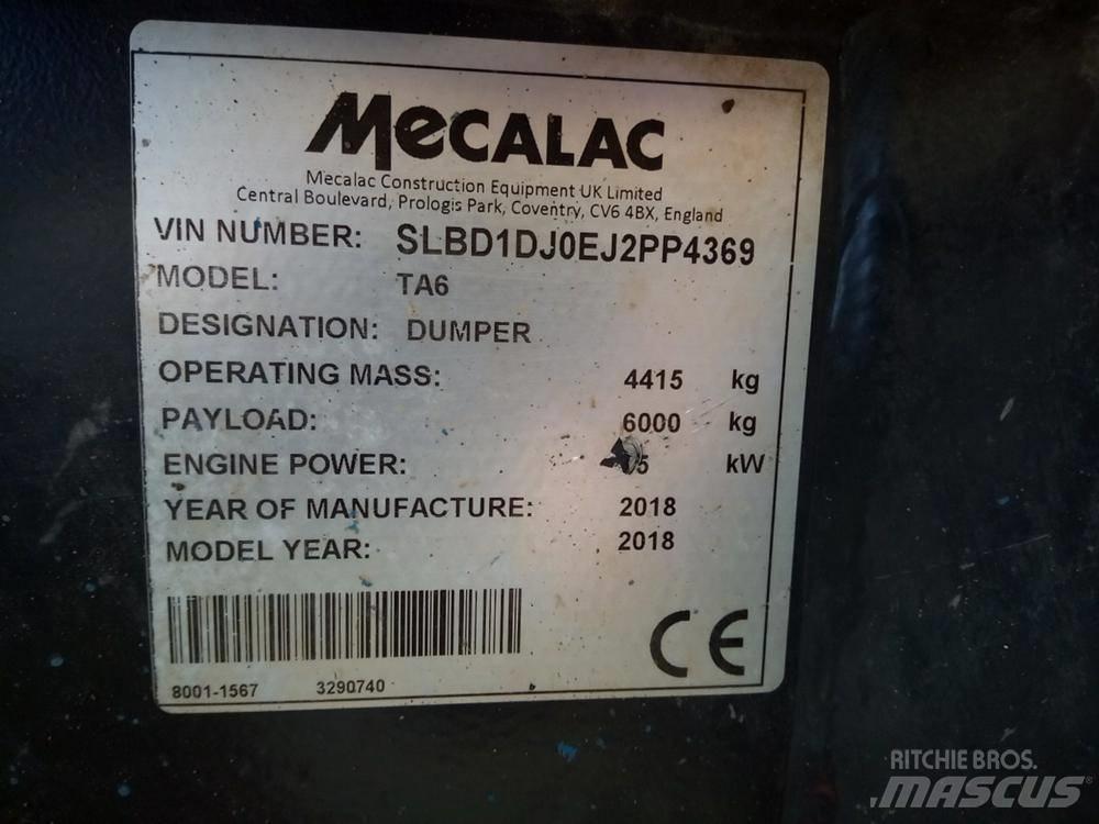 Mecalac TA6 dömper Terrængående lastbiler