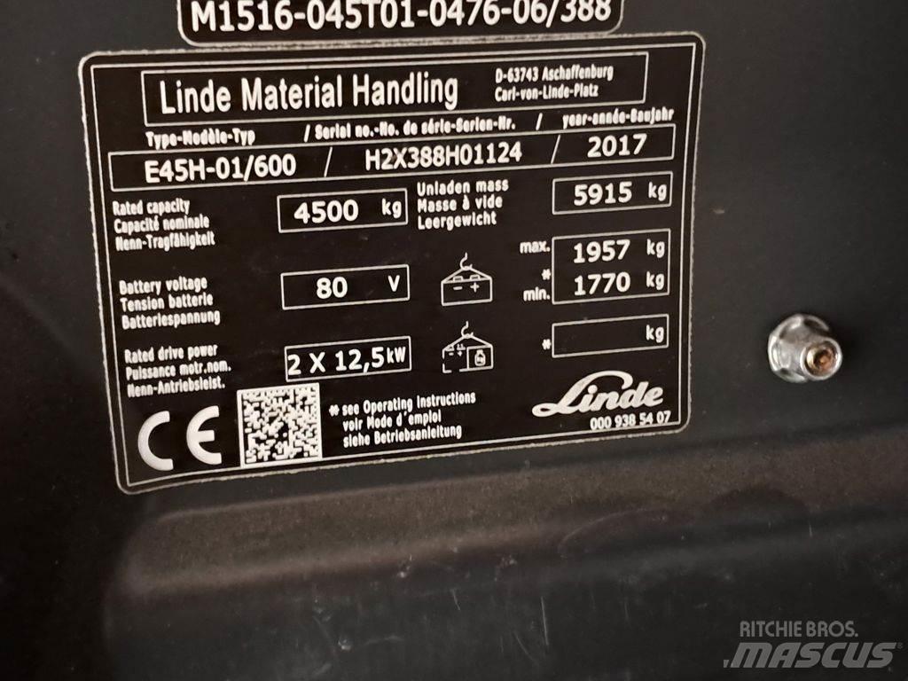 Linde E45H-01/600 El gaffeltrucks