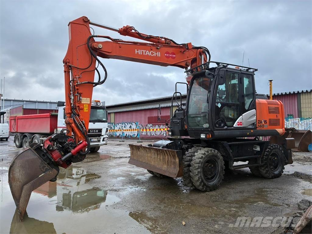 Hitachi ZX140W Gravemaskiner på hjul