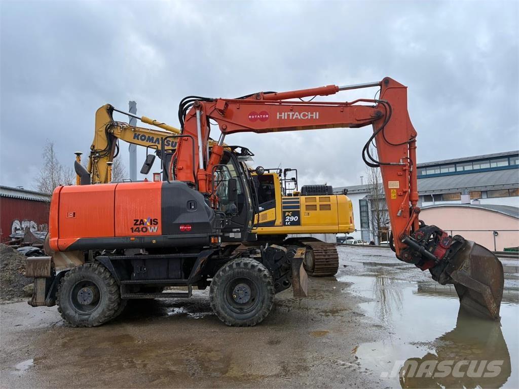 Hitachi ZX140W Gravemaskiner på hjul