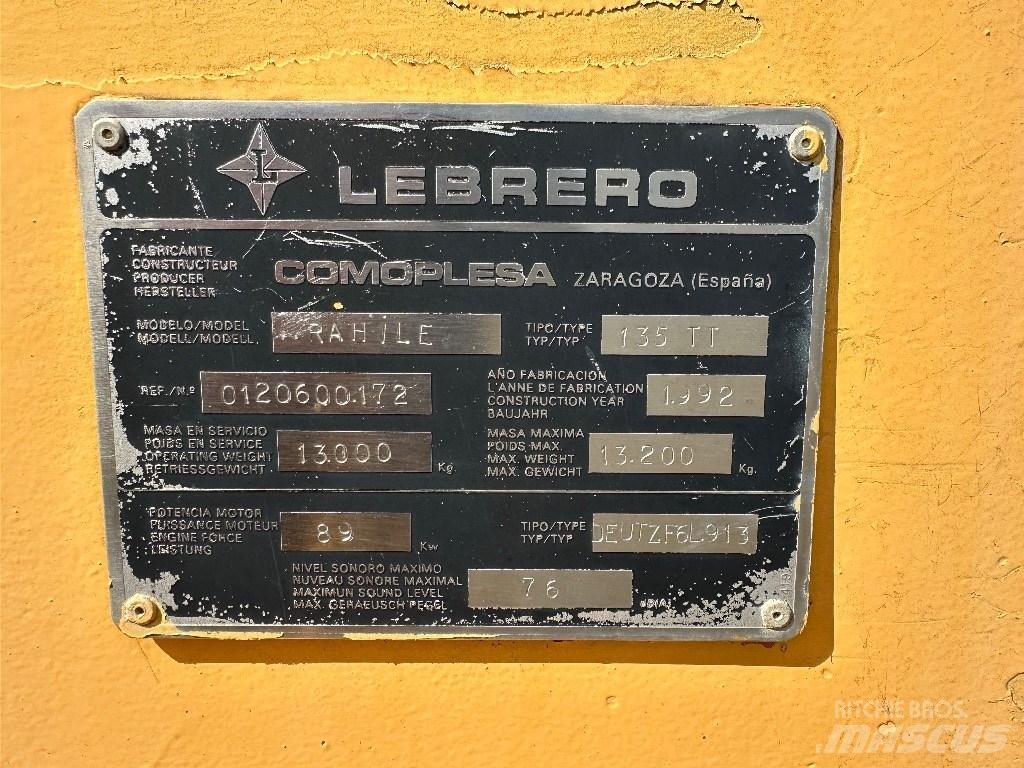 Lebrero 135 TT Enkelt tromle