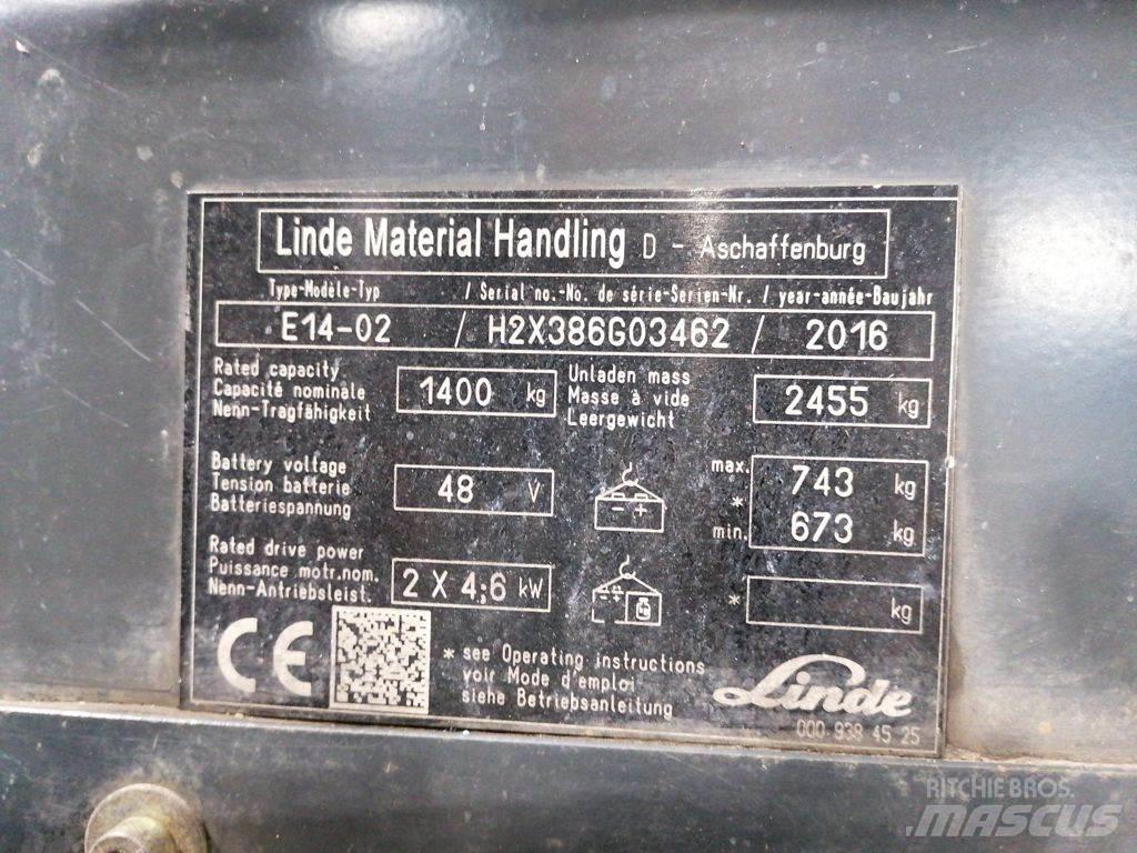 Linde E14-02 El gaffeltrucks