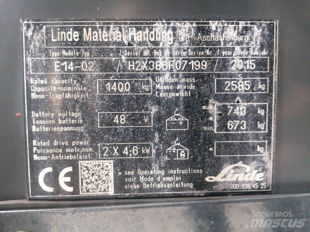 Linde E14-02 El gaffeltrucks