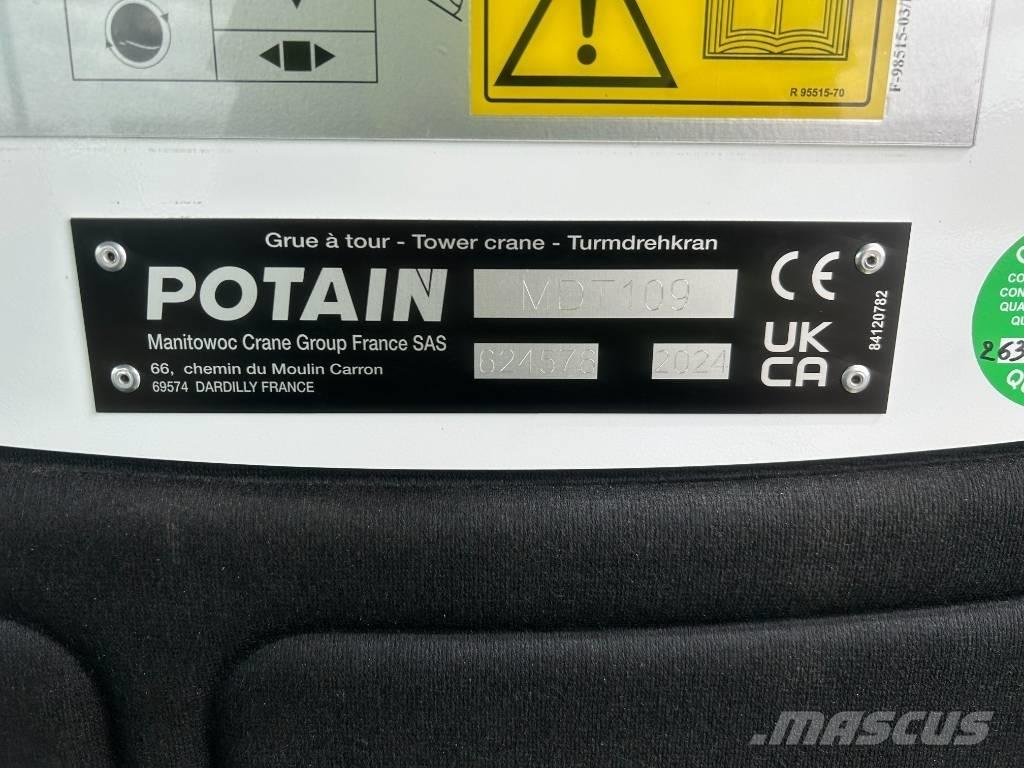Potain MDT109 Tårn kraner