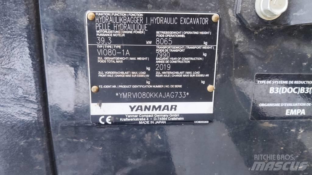 Yanmar Vio 80-1A Midi-gravemaskiner 7t - 12t