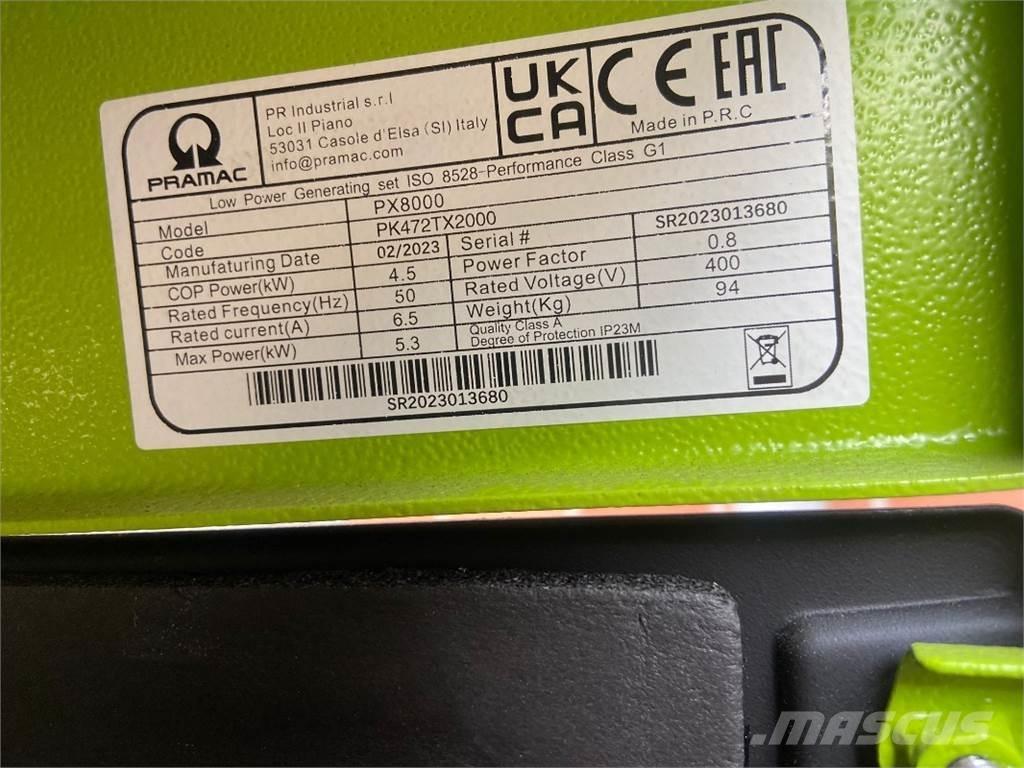 Pramac PX 8000 Andre generatorer