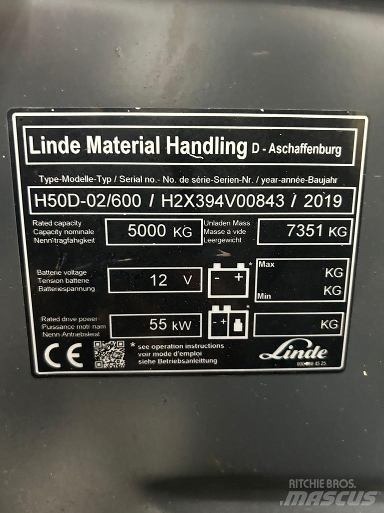 Linde H 50D-02/600 Diesel gaffeltrucks