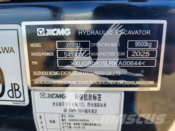 XCMG XE80U Gravemaskiner på larvebånd