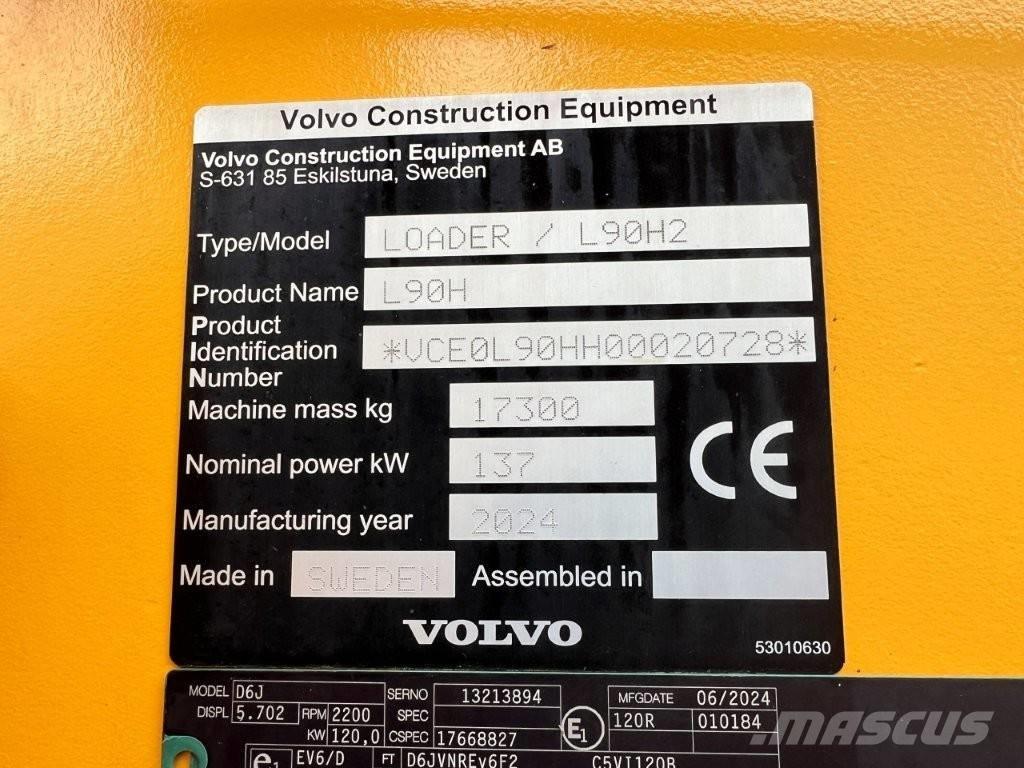 Volvo L90H2 Læssemaskiner på hjul