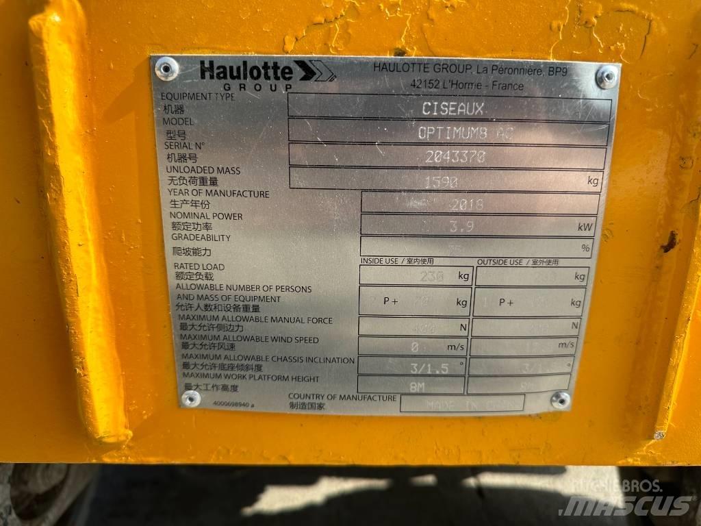 Haulotte OPTIMUM 8 Saxlifte