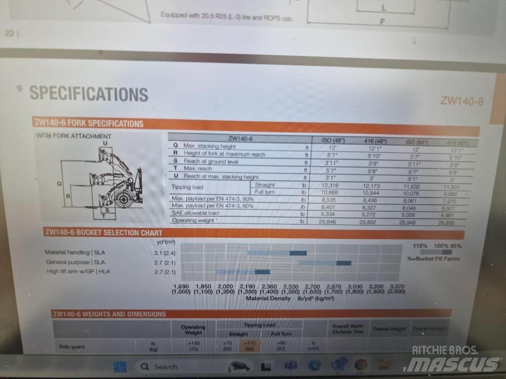 Hitachi ZW 150-6 Læssemaskiner på hjul