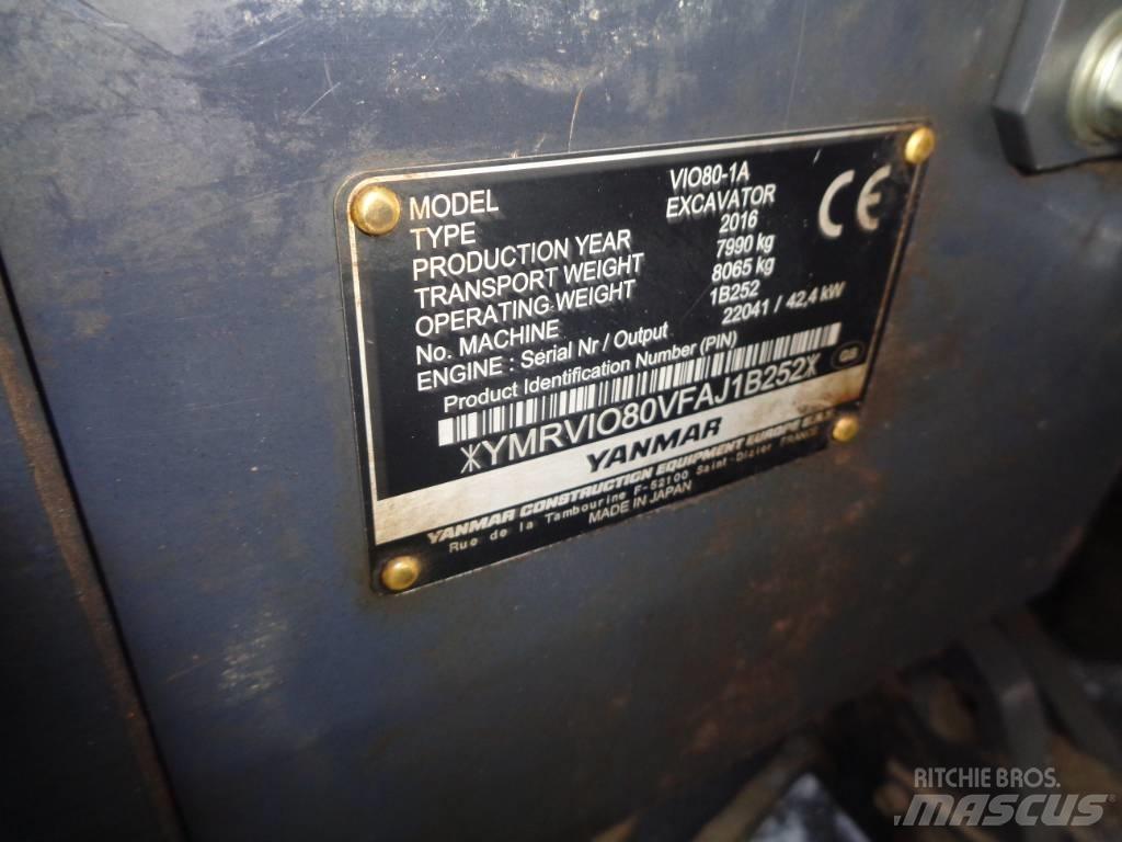 Yanmar Vio 80 Gravemaskiner på larvebånd