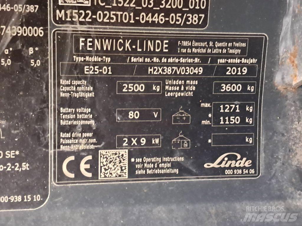 Linde E25-01 El gaffeltrucks