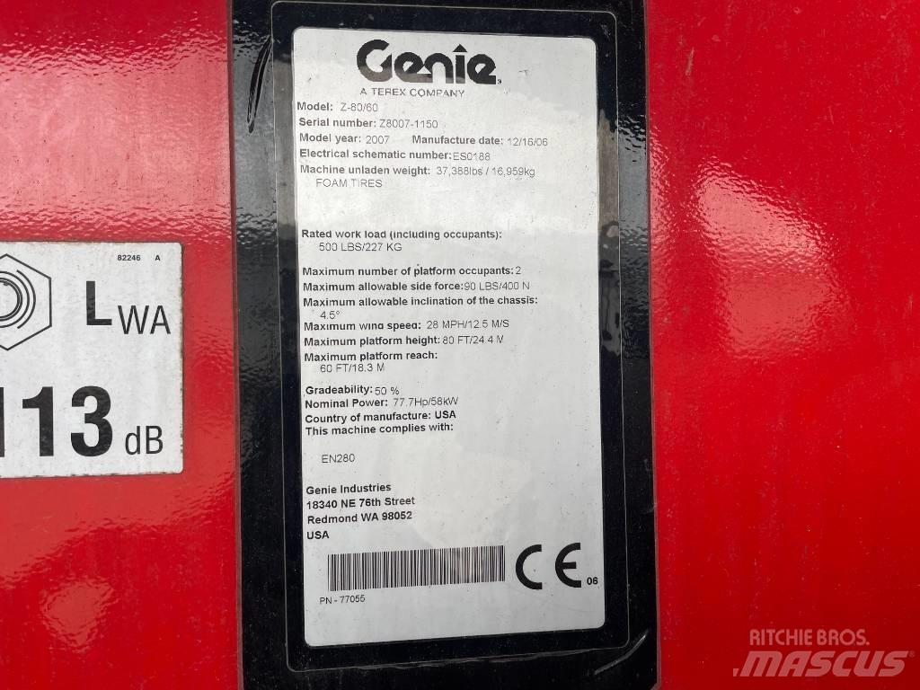 Genie Z 80/60 Bomlifte med knækarm