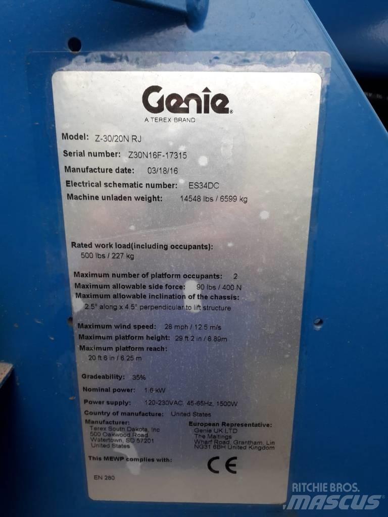 Genie Z 30/20 N RJ Bomlifte med knækarm