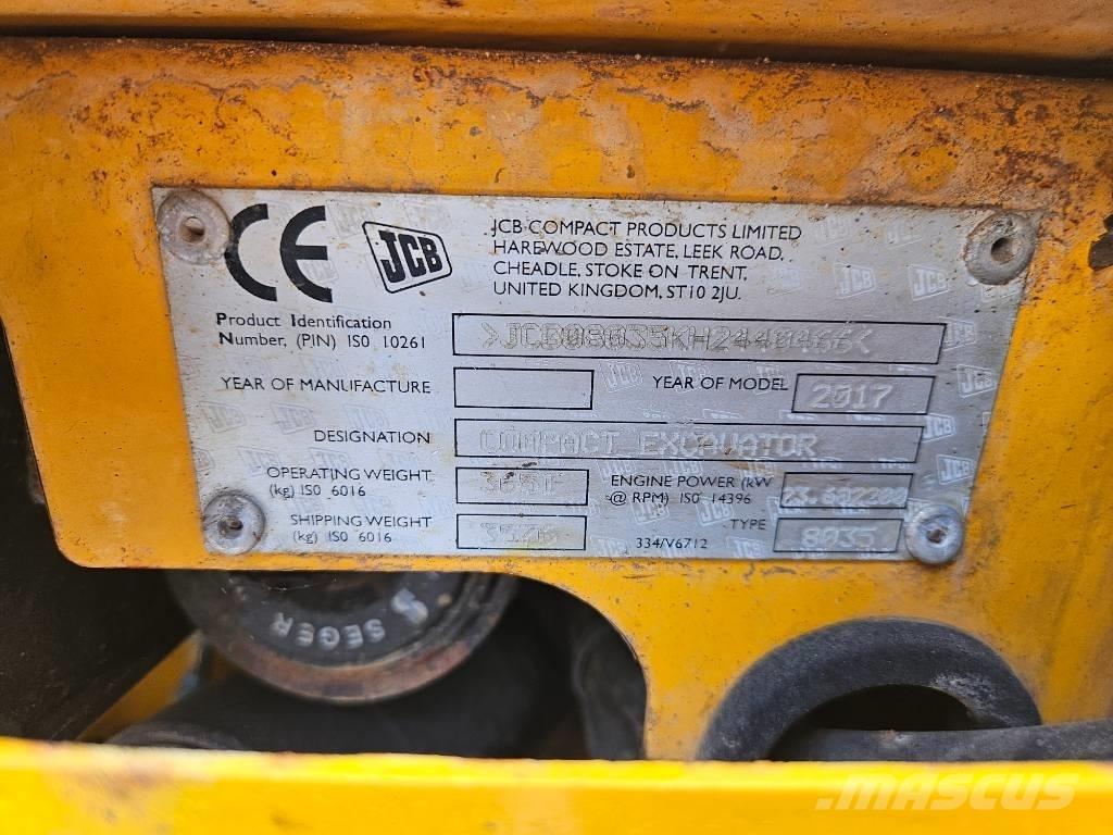 JCB 8035 ZTS + QH Minigravemaskiner