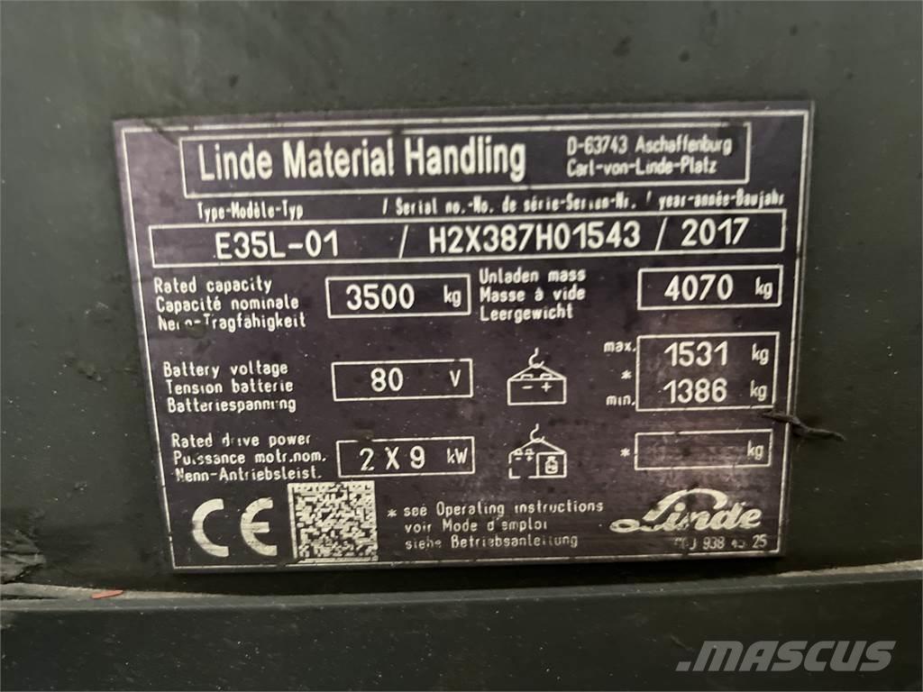 Linde E35L-01 El gaffeltrucks