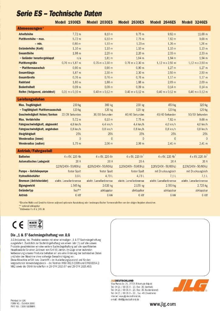 JLG 2030 ES Saxlifte