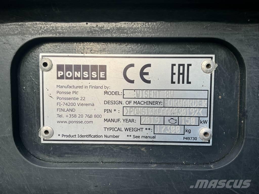 Ponsse Wisent 8W Udkørselsmaskiner