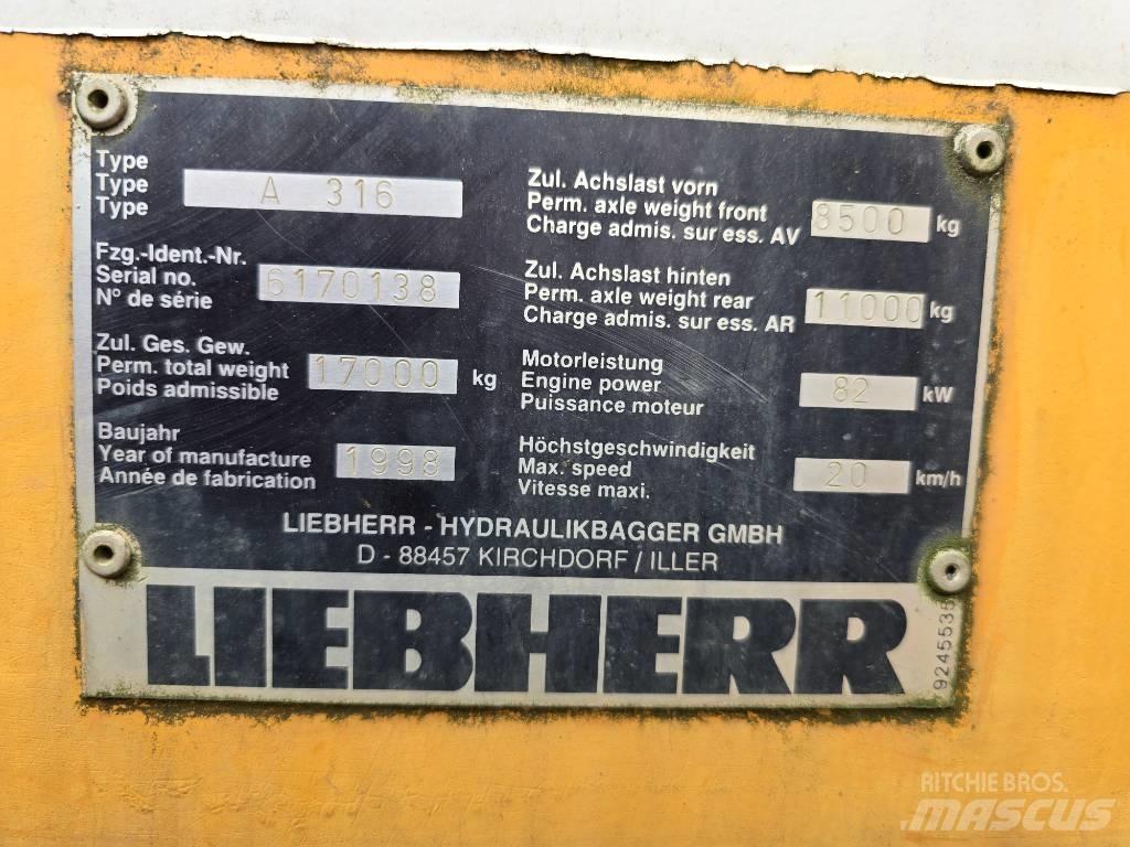 Liebherr A 316 Gravemaskiner på hjul