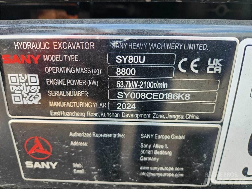 Sany SY80U Midi-gravemaskiner 7t - 12t