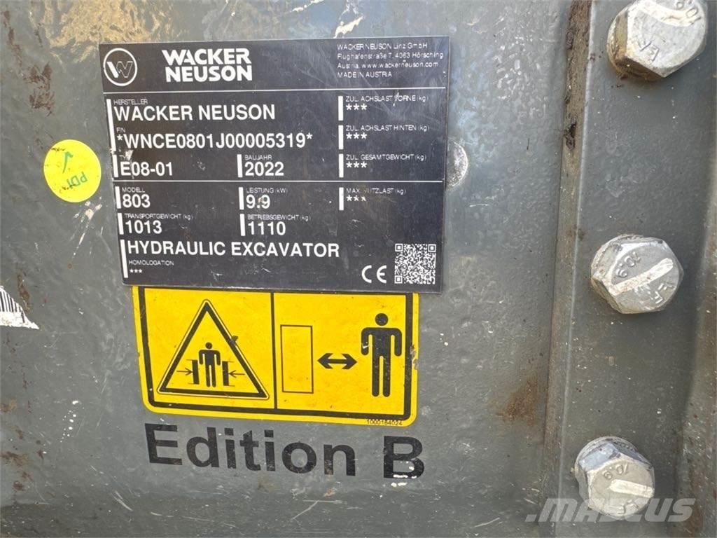 Wacker Neuson 803 Gravemaskiner på larvebånd