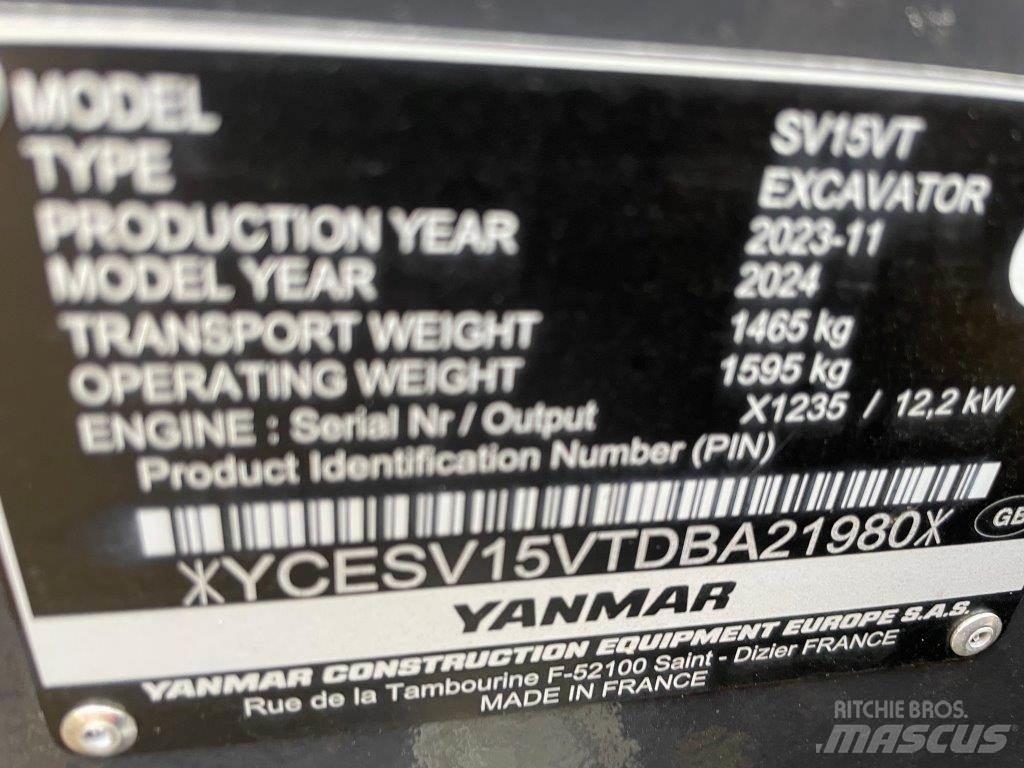Yanmar SV15VT Midi-gravemaskiner 7t - 12t