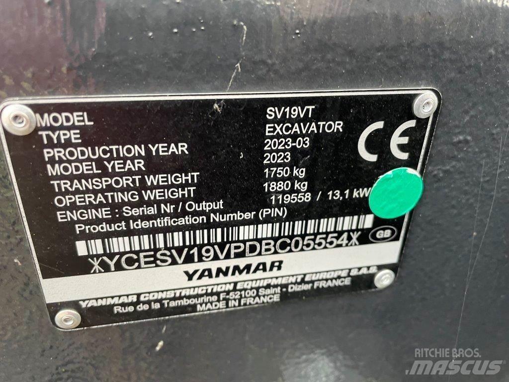 Yanmar SV19VT Midi-gravemaskiner 7t - 12t