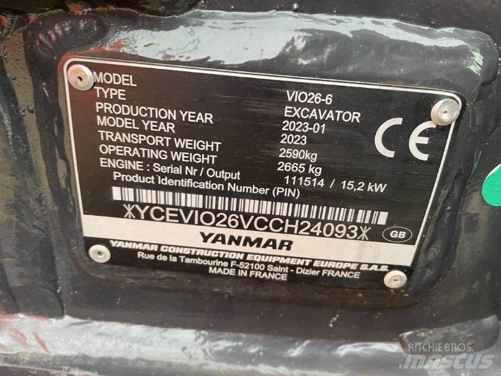 Yanmar VIO26-6 Midi-gravemaskiner 7t - 12t