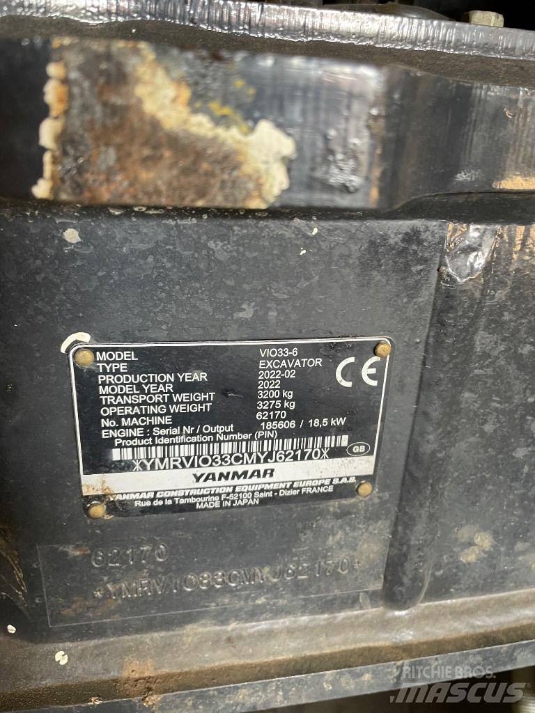 Yanmar Vio 33 Minigravemaskiner