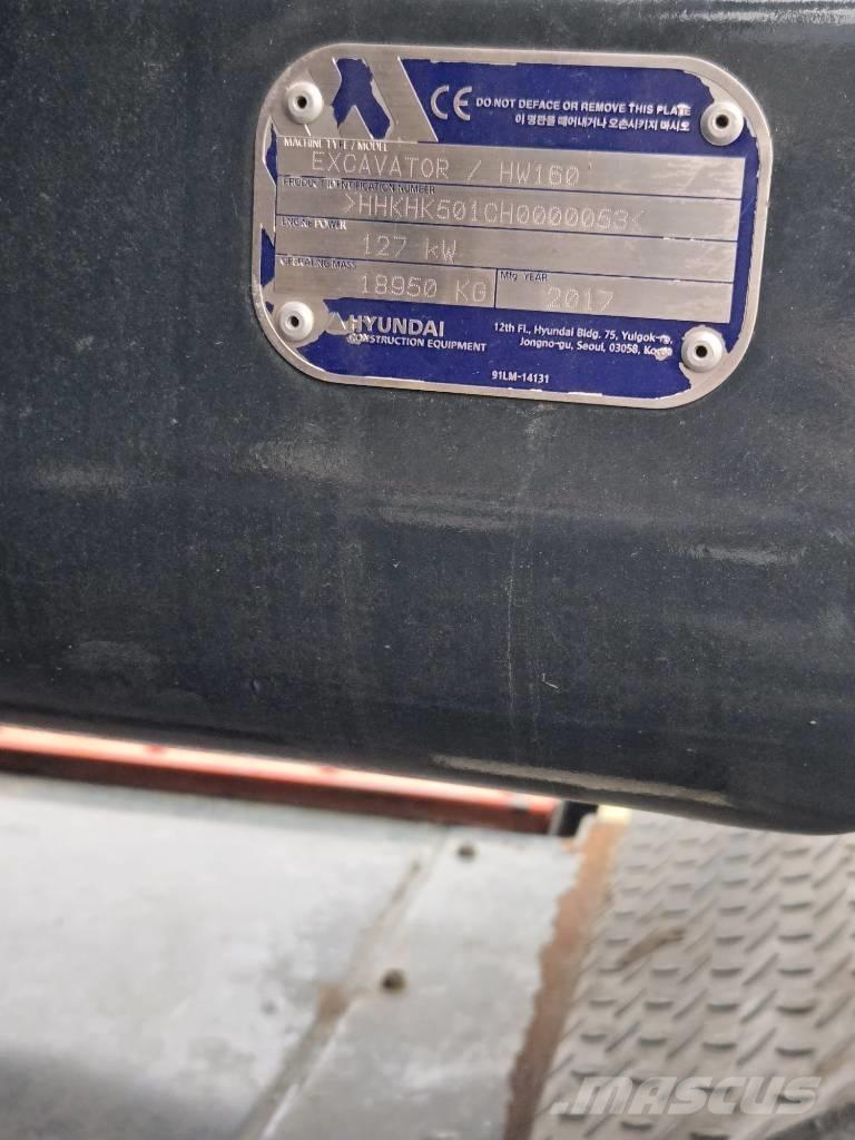 Hyundai HW 160 Gravemaskiner på hjul