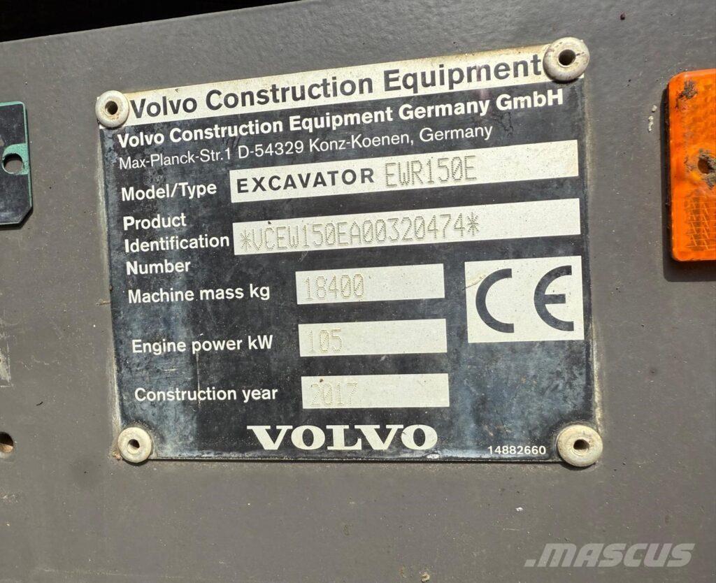 Volvo EWR150E Gravemaskiner på hjul