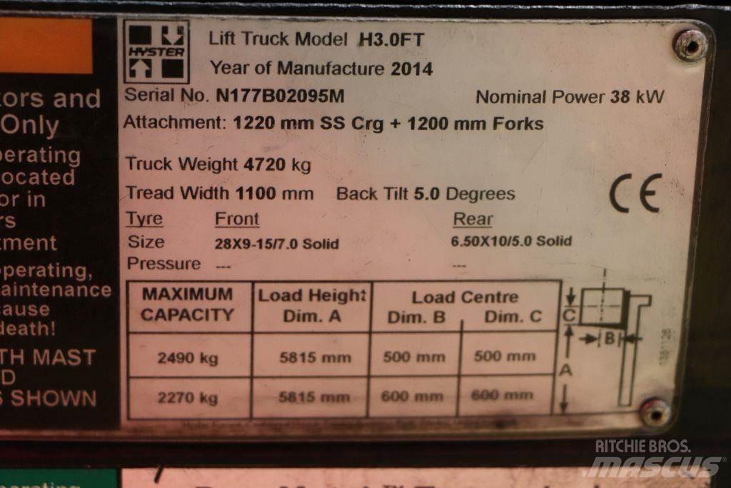 Hyster H3.0FT LPG gaffeltrucks