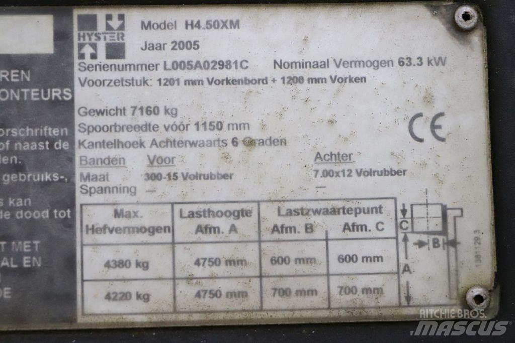 Hyster H4.5XM LPG gaffeltrucks