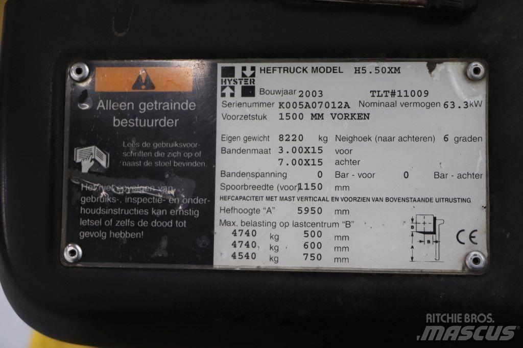 Hyster H5.50XM LPG gaffeltrucks