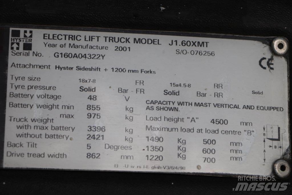 Hyster J1.60XMT El gaffeltrucks