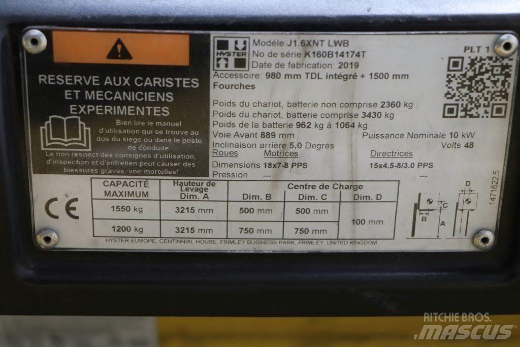Hyster J1.6XNT El gaffeltrucks