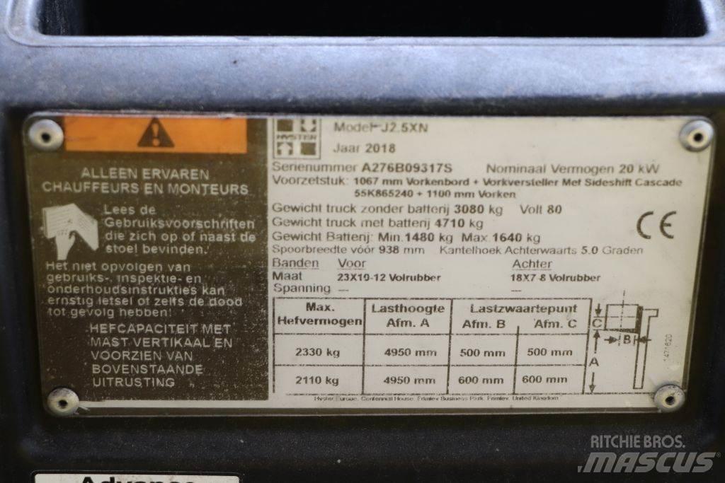 Hyster J2.5XN El gaffeltrucks