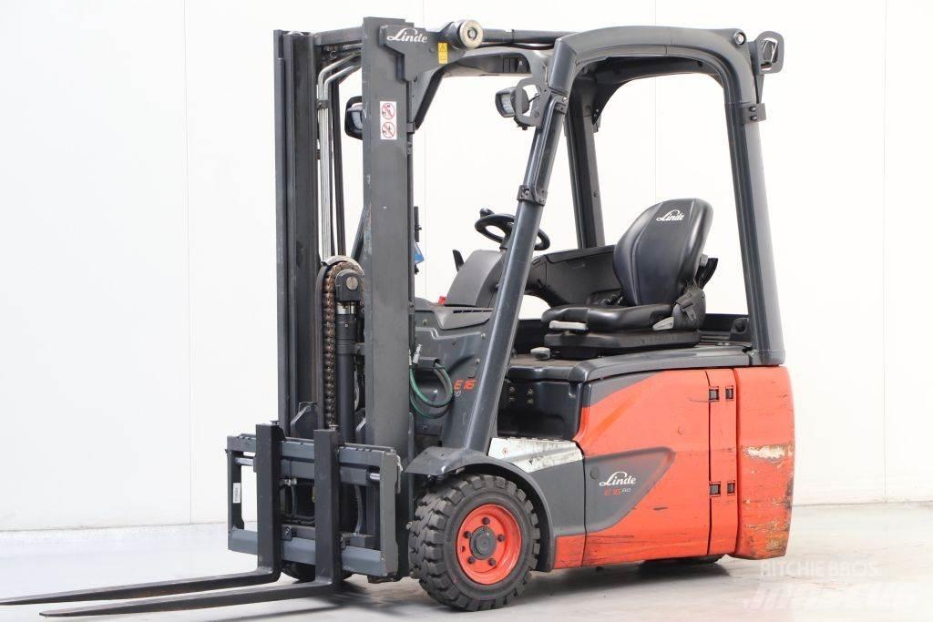 Linde E16C-02 El gaffeltrucks