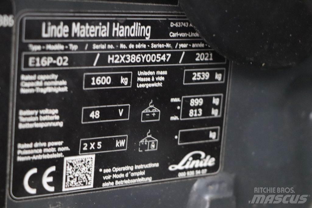 Linde E16P-02 El gaffeltrucks