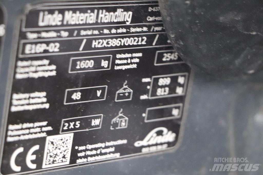 Linde E16P-02 El gaffeltrucks